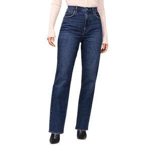Abercrombie & Fitch Curve Love Ultra High Rise 90s Straight Leg Jean Size 14 /32